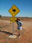 Takako & Emu sign in Australia