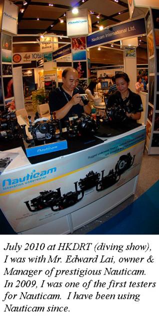 Edward & I, Nauticam, July2010 HK dive show
