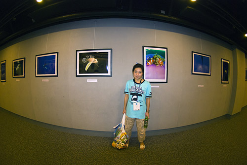 Me and my photo panels in July 2010 HK Dive Resort Travel Show's Photo Exhibition 01