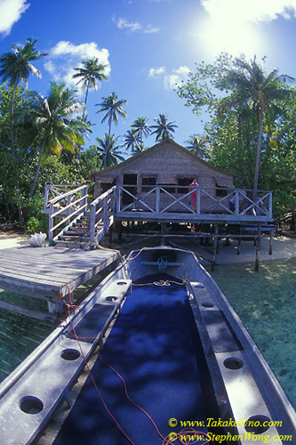 Our dive tenderboat & local village house 01